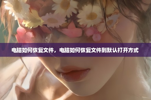 电脑如何恢复文件，电脑如何恢复文件到默认打开方式 