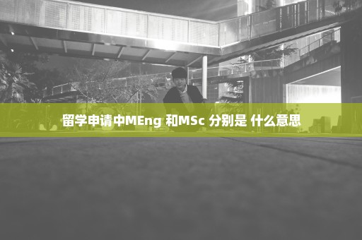 留学申请中MEng 和MSc 分别是 什么意思