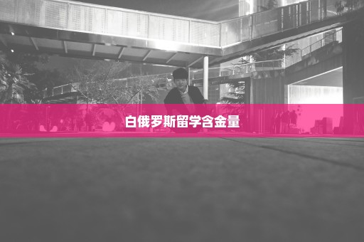 白俄罗斯留学含金量