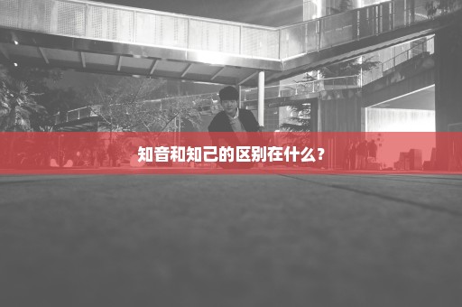 知音和知己的区别在什么？