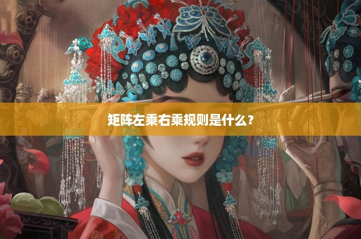 矩阵左乘右乘规则是什么？