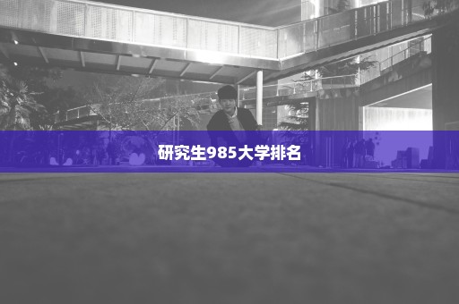 研究生985大学排名