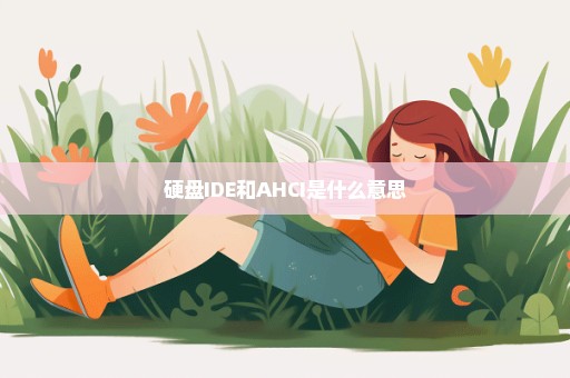 硬盘IDE和AHCI是什么意思