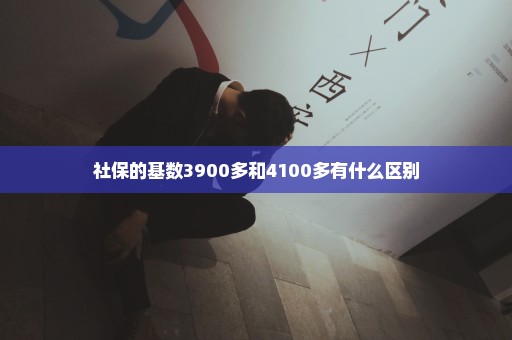 社保的基数3900多和4100多有什么区别