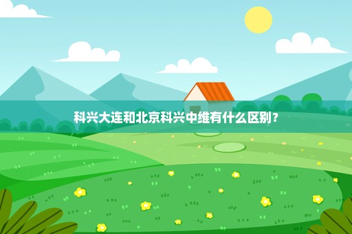 科兴大连和北京科兴中维有什么区别？