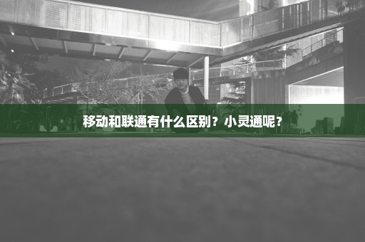 移动和联通有什么区别？小灵通呢？