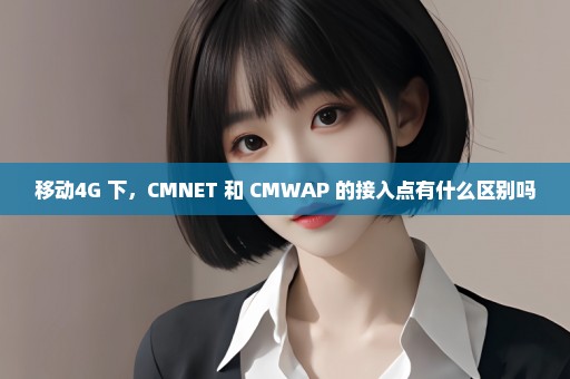 移动4G 下，CMNET 和 CMWAP 的接入点有什么区别吗