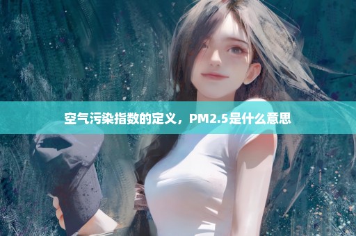 空气污染指数的定义，PM2.5是什么意思