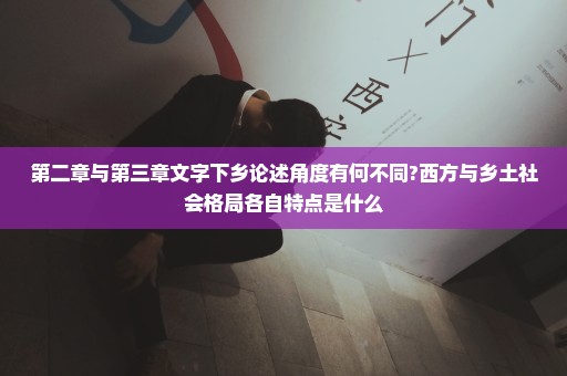 第二章与第三章文字下乡论述角度有何不同?西方与乡土社会格局各自特点是什么