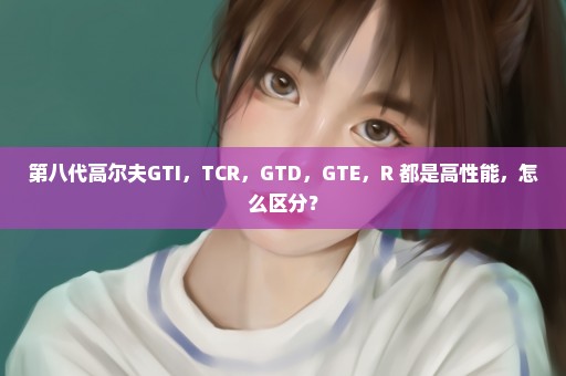 第八代高尔夫GTI，TCR，GTD，GTE，R 都是高性能，怎么区分？