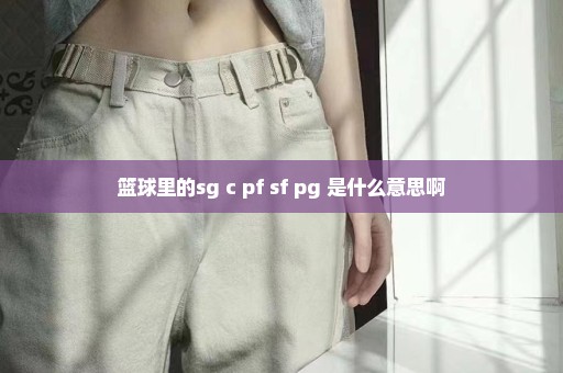 篮球里的sg c pf sf pg 是什么意思啊