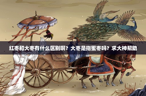 红枣和大枣有什么区别啊？大枣是指蜜枣吗？求大神帮助