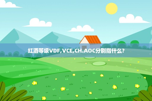 红酒等级VDF,VCE,CH.AOC分别指什么?