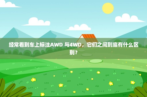 经常看到车上标注AWD 与4WD，它们之间到底有什么区别？