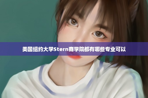 美国纽约大学Stern商学院都有哪些专业可以