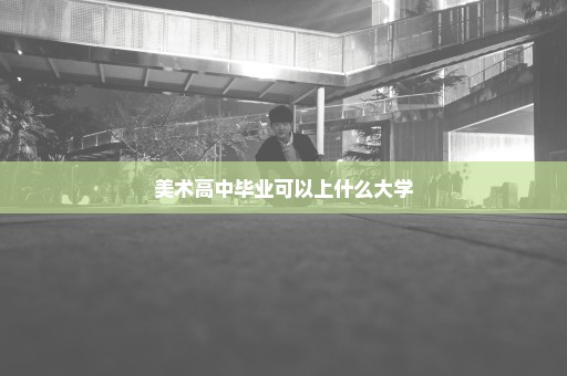 美术高中毕业可以上什么大学