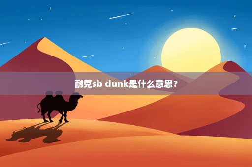 耐克sb dunk是什么意思？