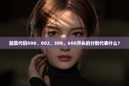 股票代码000、002、300、600开头的分别代表什么？