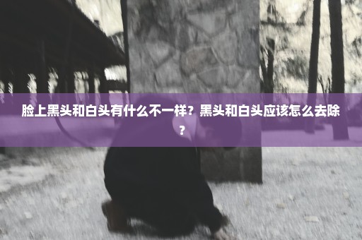 脸上黑头和白头有什么不一样？黑头和白头应该怎么去除？