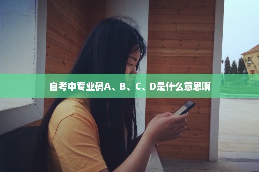 自考中专业码A、B、C、D是什么意思啊