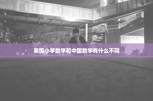 英国小学数学和中国数学有什么不同