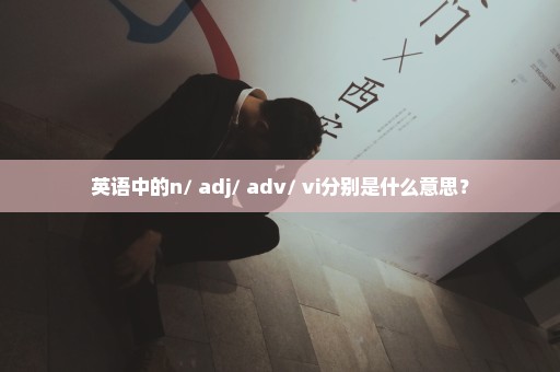 英语中的n/ adj/ adv/ vi分别是什么意思？