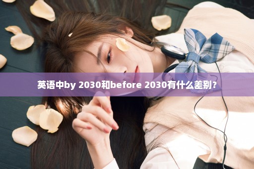 英语中by 2030和before 2030有什么差别？