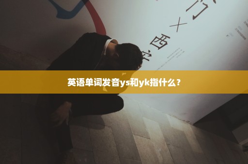 英语单词发音ys和yk指什么？