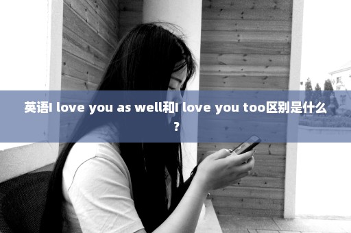 英语I love you as well和I love you too区别是什么？