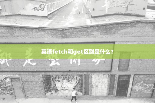 英语fetch和get区别是什么？