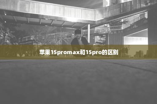 苹果15promax和15pro的区别