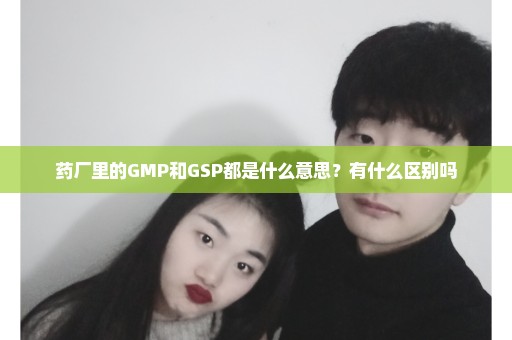 药厂里的GMP和GSP都是什么意思？有什么区别吗