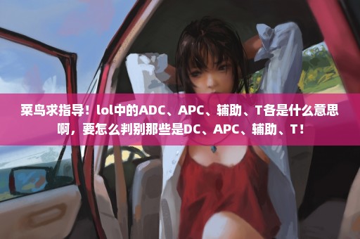 菜鸟求指导！lol中的ADC、APC、辅助、T各是什么意思啊，要怎么判别那些是DC、APC、辅助、T！