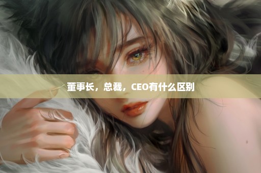 董事长，总裁，CEO有什么区别