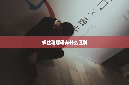 螺丝和螺母有什么区别