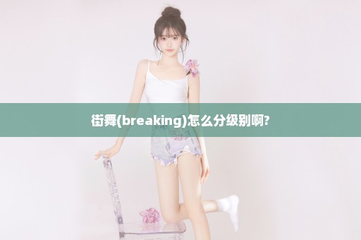 街舞(breaking)怎么分级别啊?