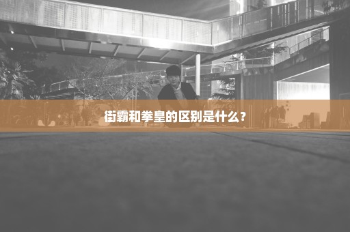 街霸和拳皇的区别是什么？