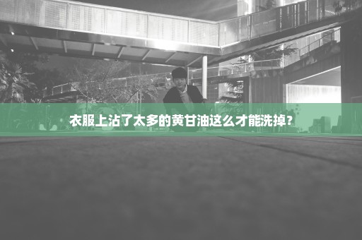 衣服上沾了太多的黄甘油这么才能洗掉？