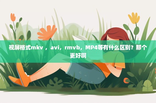 视屏格式mkv ，avi，rmvb，MP4等有什么区别？那个更好啊