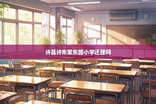 许昌许东紫东路小学还建吗