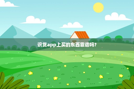 识货app上买的东西靠谱吗？