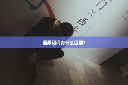 语素和词有什么区别？