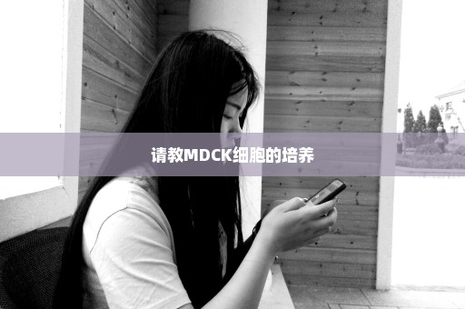 请教MDCK细胞的培养