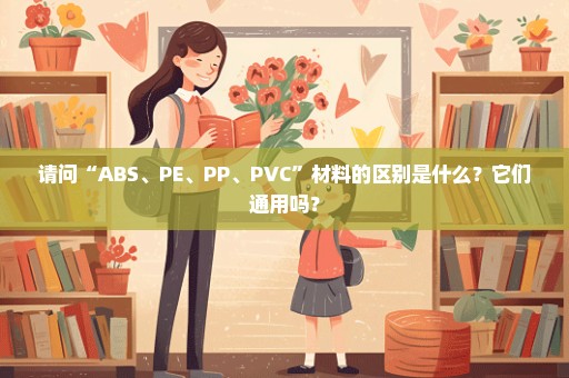 请问“ABS、PE、PP、PVC”材料的区别是什么？它们通用吗？