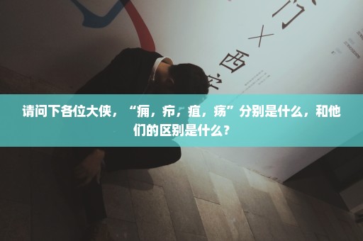 请问下各位大侠，“痈，疖，疽，疡”分别是什么，和他们的区别是什么？