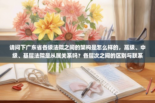 请问下广东省各级法院之间的架构是怎么样的，高级、中级、基层法院是从属关系吗？各层次之间的区别与联系