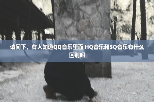 请问下，有人知道QQ音乐里面 HQ音乐和SQ音乐有什么区别吗