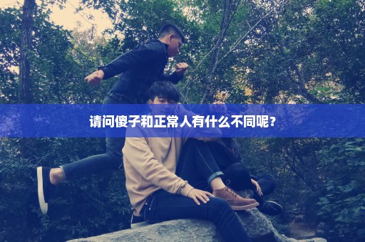 请问傻子和正常人有什么不同呢？