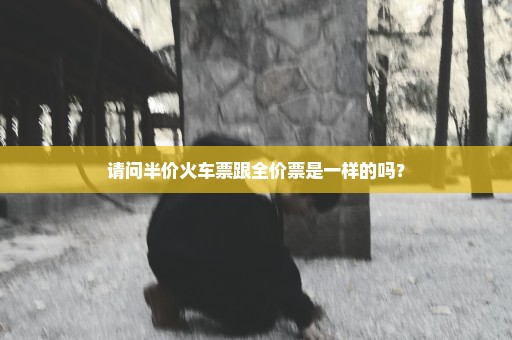 请问半价火车票跟全价票是一样的吗？