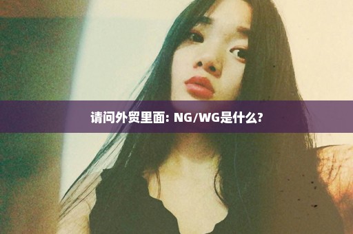 请问外贸里面: NG/WG是什么?